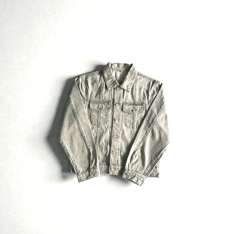 Corteiz C-Star Denim Jacket Grey image 1