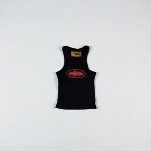 Corteiz Alcatraz Womens Crop Top Black/Red image 1