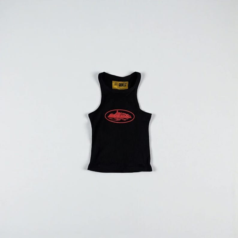 Corteiz Alcatraz Womens Crop Top Black/Red image 1