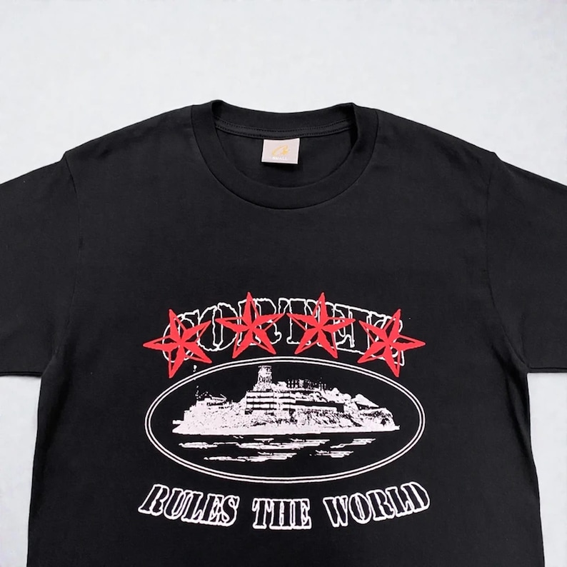 Corteiz 4 Star Alcatraz T-Shirt Black image 2
