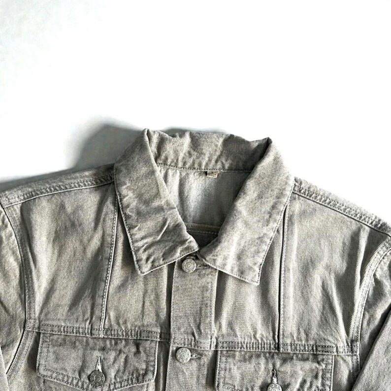Corteiz C-Star Denim Jacket Grey image 2