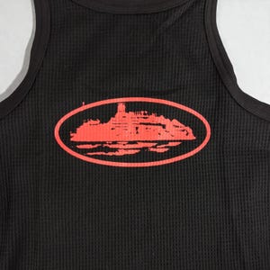 Corteiz Alcatraz Womens Crop Top Black/Red image 3