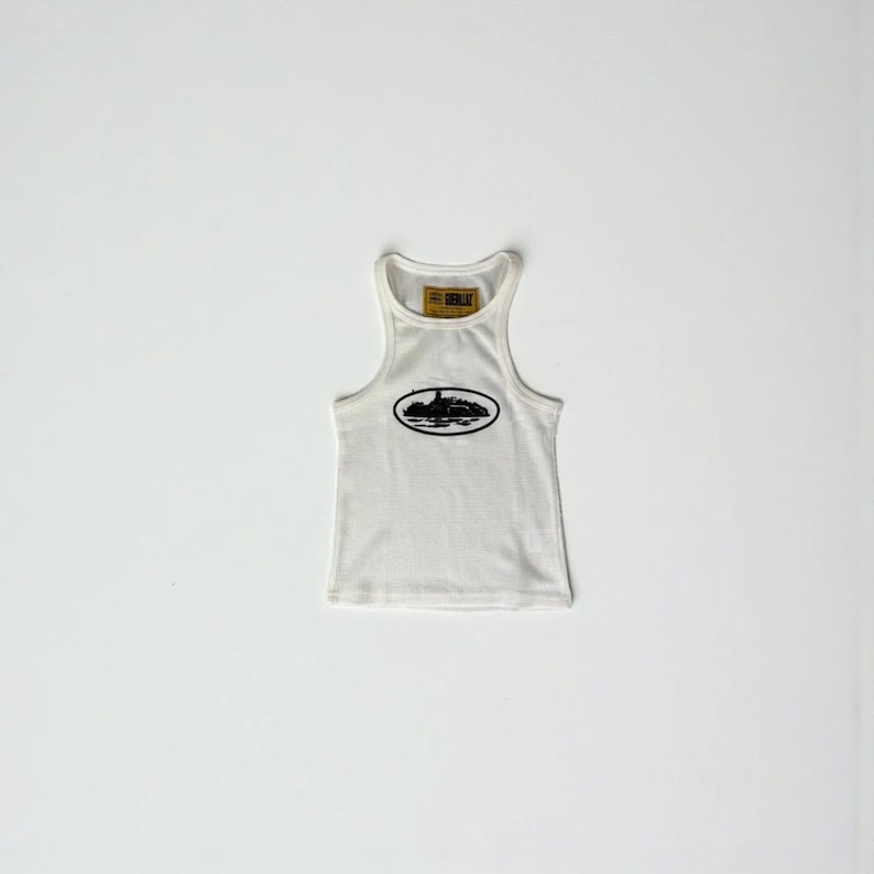 Corteiz Alcatraz Womens Crop Top White/Black image 1