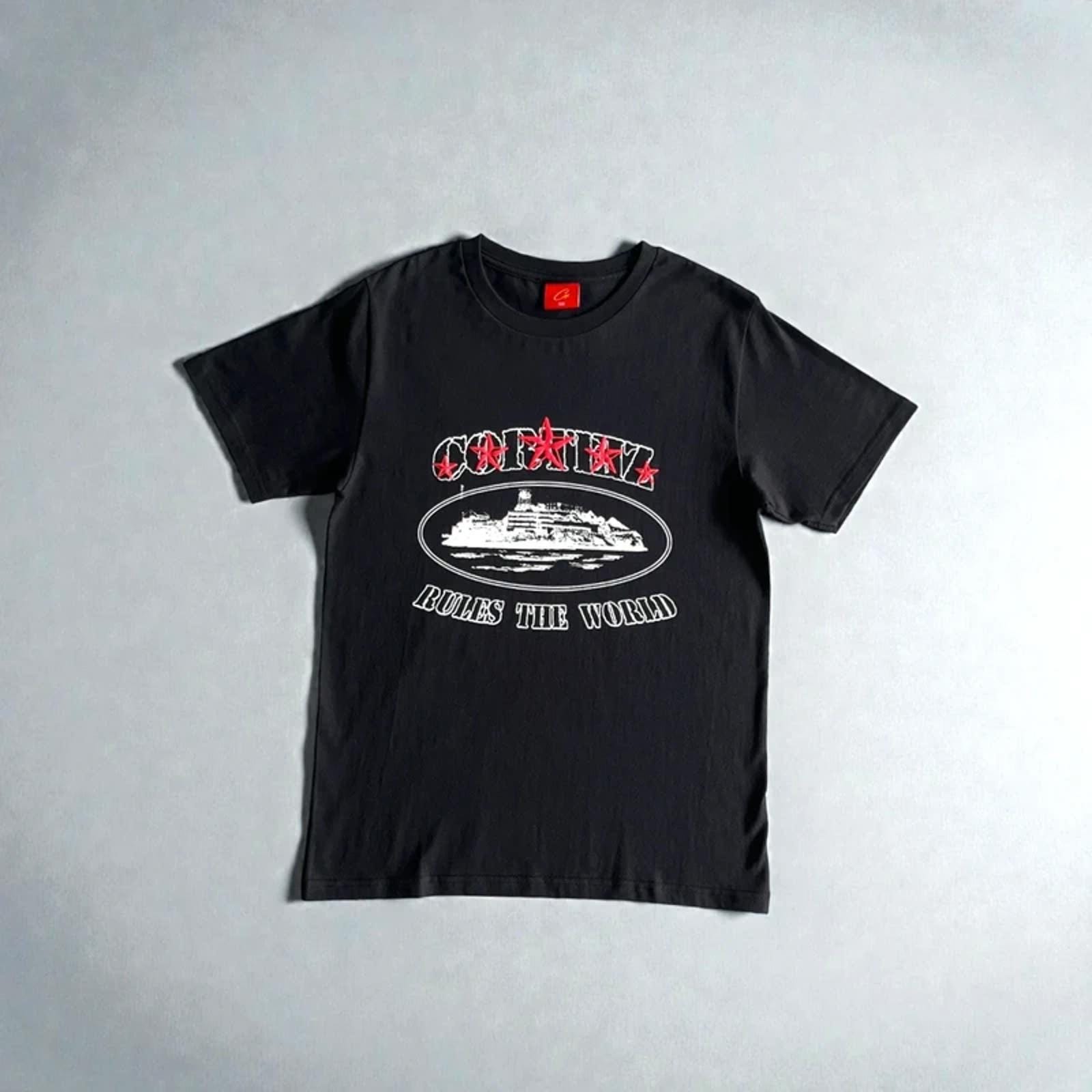 Corteiz 5 Star Alcatraz T-shirt Black - Etsy