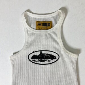 Corteiz Alcatraz Womens Crop Top White/Black image 2