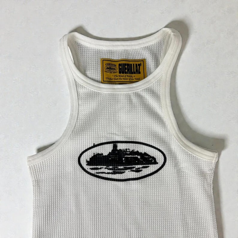 Corteiz Alcatraz Womens Crop Top White/Black image 2