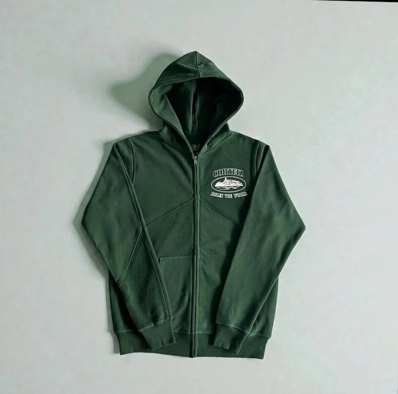 Corteiz Superior V2 Zip-Up Hoodie Green image 1