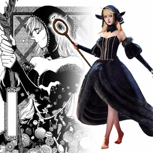 marcille black dress Delicious in Dungeon Labyrinth Master Cosplay Cos  Gcosplay both in her costume and in her pose Delicious in Dungeon TENITOL TALL