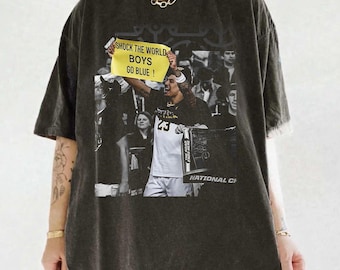 Koszulka Michigan Wolverines Go Blue, koszulka z grafiką Shock The World, futbol uniwersytecki