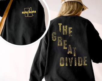 Camiseta de concierto de folk indie de la gira Divide de Noah Kahan 2026