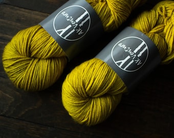 Dandelion | DK Weight | Hand dyed yarn | DK Yarn | 4 Ply | Superwash Extrafine Merino Wool | Nylon | AK Venture Yarn