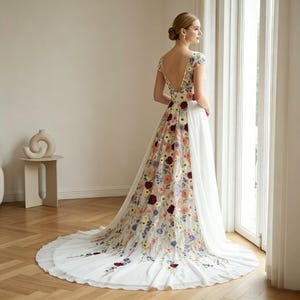 sachin and babi light blue dress Floral Embroidered Prom Dress