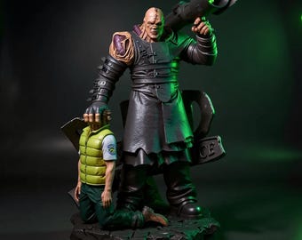 Nemesis - Resident Evil Statue + Bust 3D STL Print Model File Download