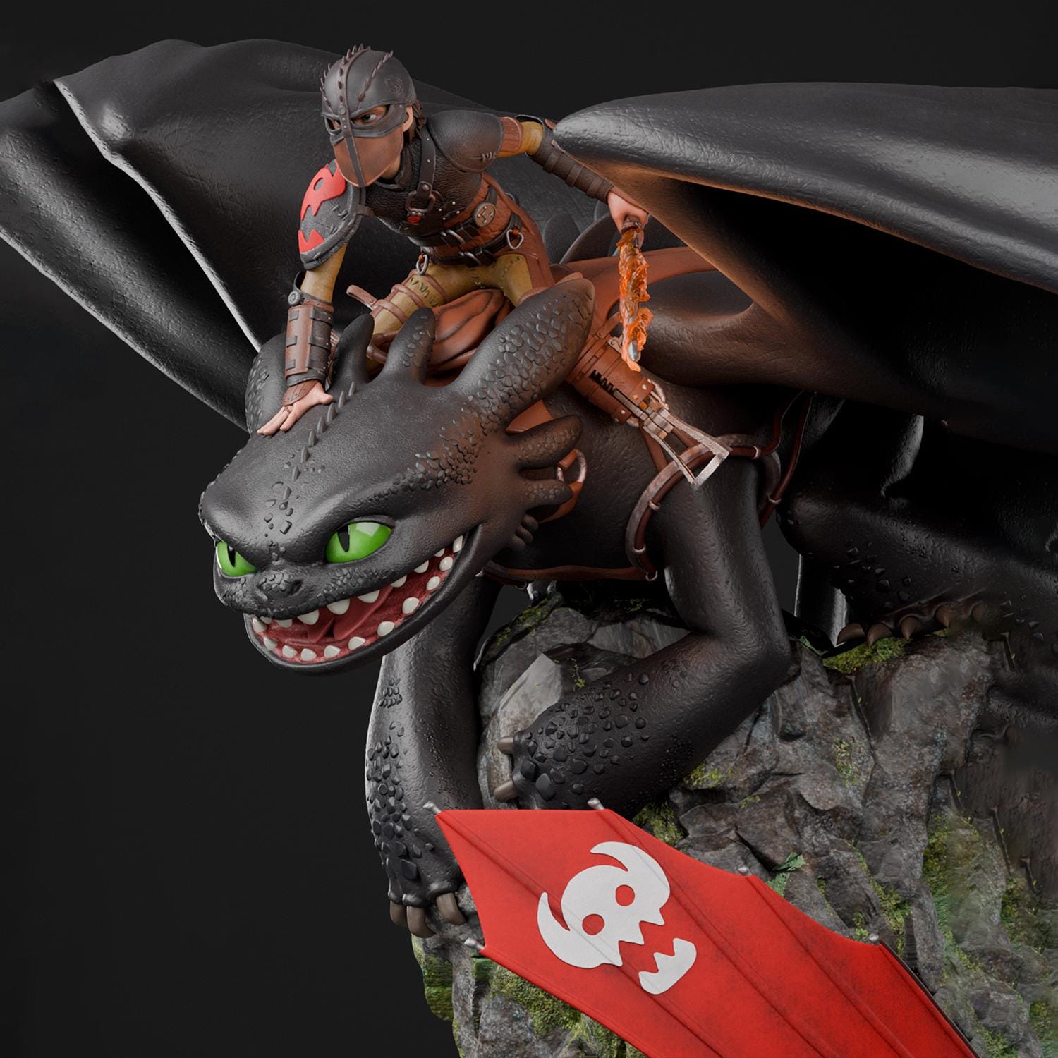 Hiccup and Toothless Statue + Bust 3D STL Print File Model - Etsy