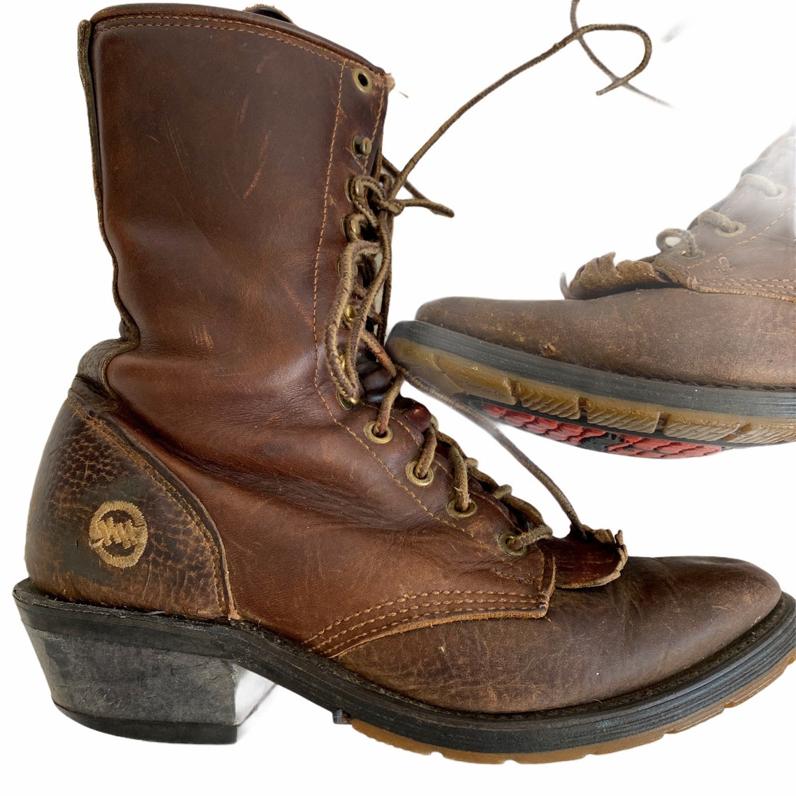 DOUBLE H Mens Lacer Boots Sz 7 EE Packer Boots Aeroglide 7 Etsy