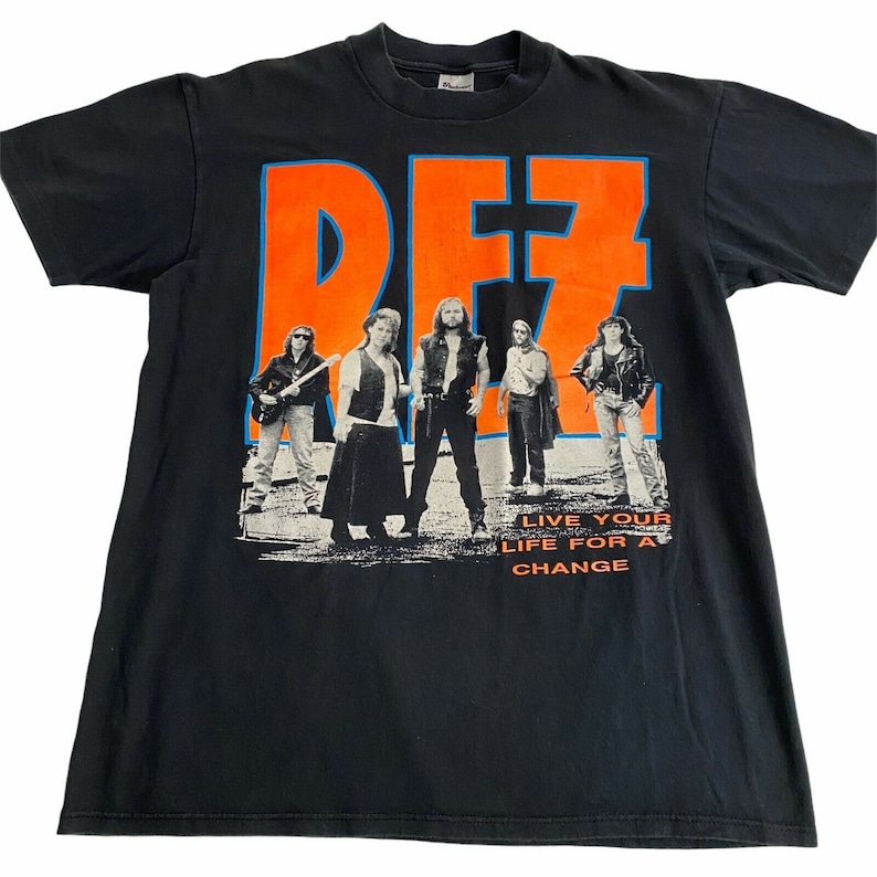 Dez Fafara Heavy Metal Band Vintage 1990s T Shirt Black Rock Glam Devil Driver