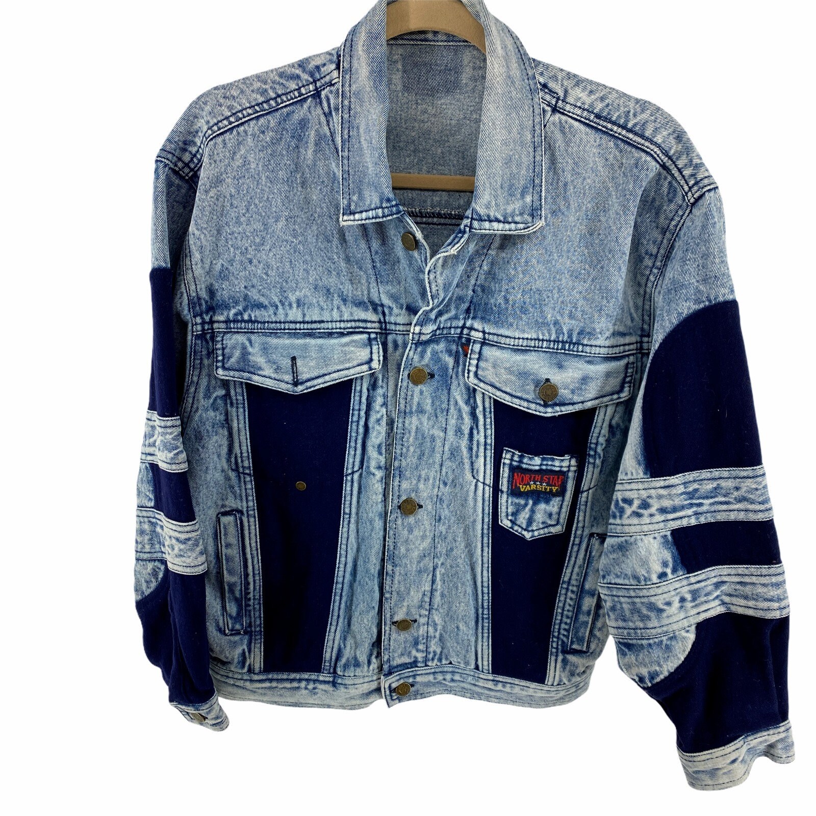 Varsity Jacket Patchwork Motorcycle 