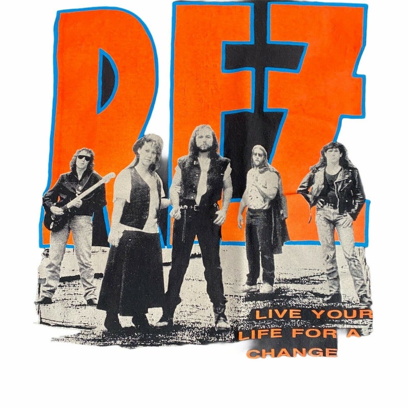 Dez Fafara Heavy Metal Band Vintage 1990s T Shirt Black Rock Glam Devil Driver