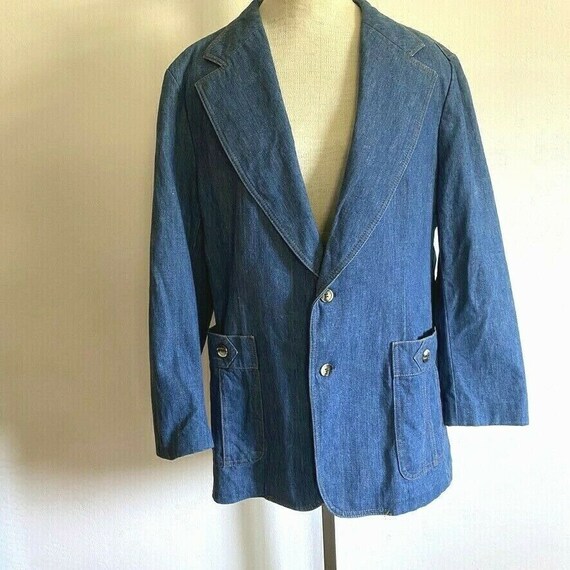 Vintage 1970s Lee Set Denim Button Front Jean Blaz