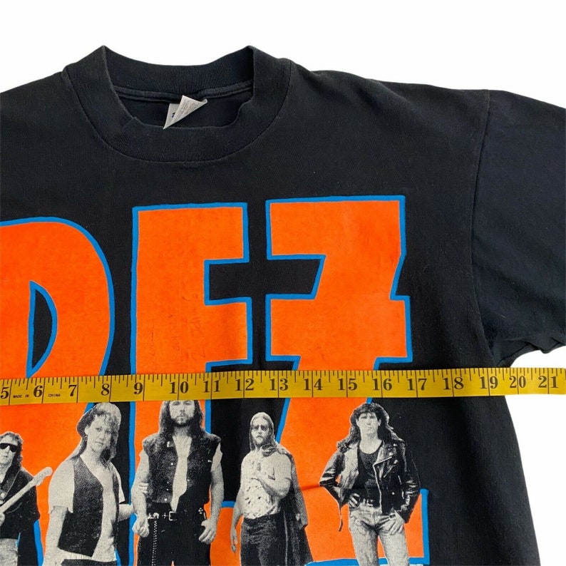 Dez Fafara Heavy Metal Band Vintage 1990s T Shirt Black Rock Glam Devil Driver