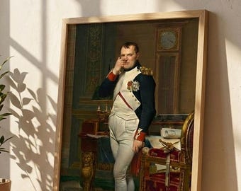 Funny Bathroom Wall Art, Napoleon Bonaparte Print.