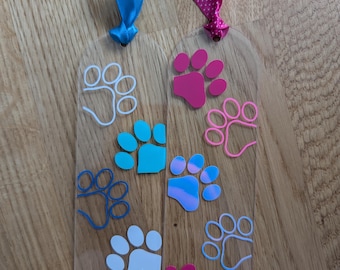Bookmark - Puppies and Paw Prints