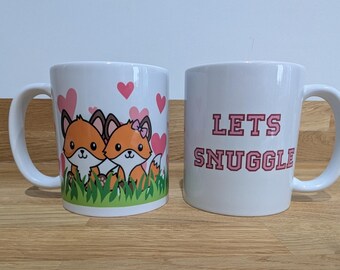 Fox Mug: Lets Snuggle design