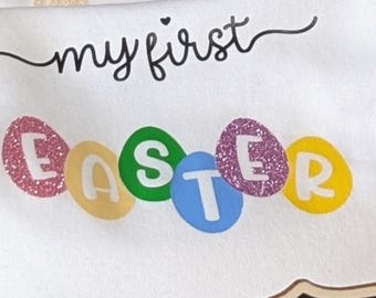 My first Easter baby bib, glitter egg