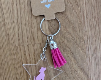 Star Dog! Keyring. Personalised with your dogs name.