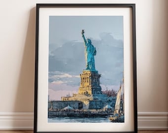 Statue of Liberty USA Landmark, Big Wall Art Travel Gift (Digital Download)