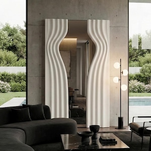 Custom Transparent Epoxy Rectangular Floor Mirror, Luxury Large Mirror, Standing Mirror, Full Length Mirror, Bedroom Mirror, Office Mirror