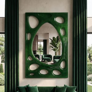 Personalized Color Epoxy Resin Wall Mirror, Modern home interior accent, Modern Mirror, Rectangle Wall Mirror, Art Deco, Entryway Mirror