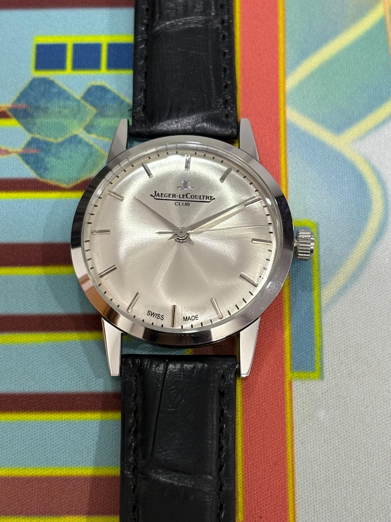 Vintage Jaeger-LeCoultre Club watch men mechanical Swiss manual wind collectible
