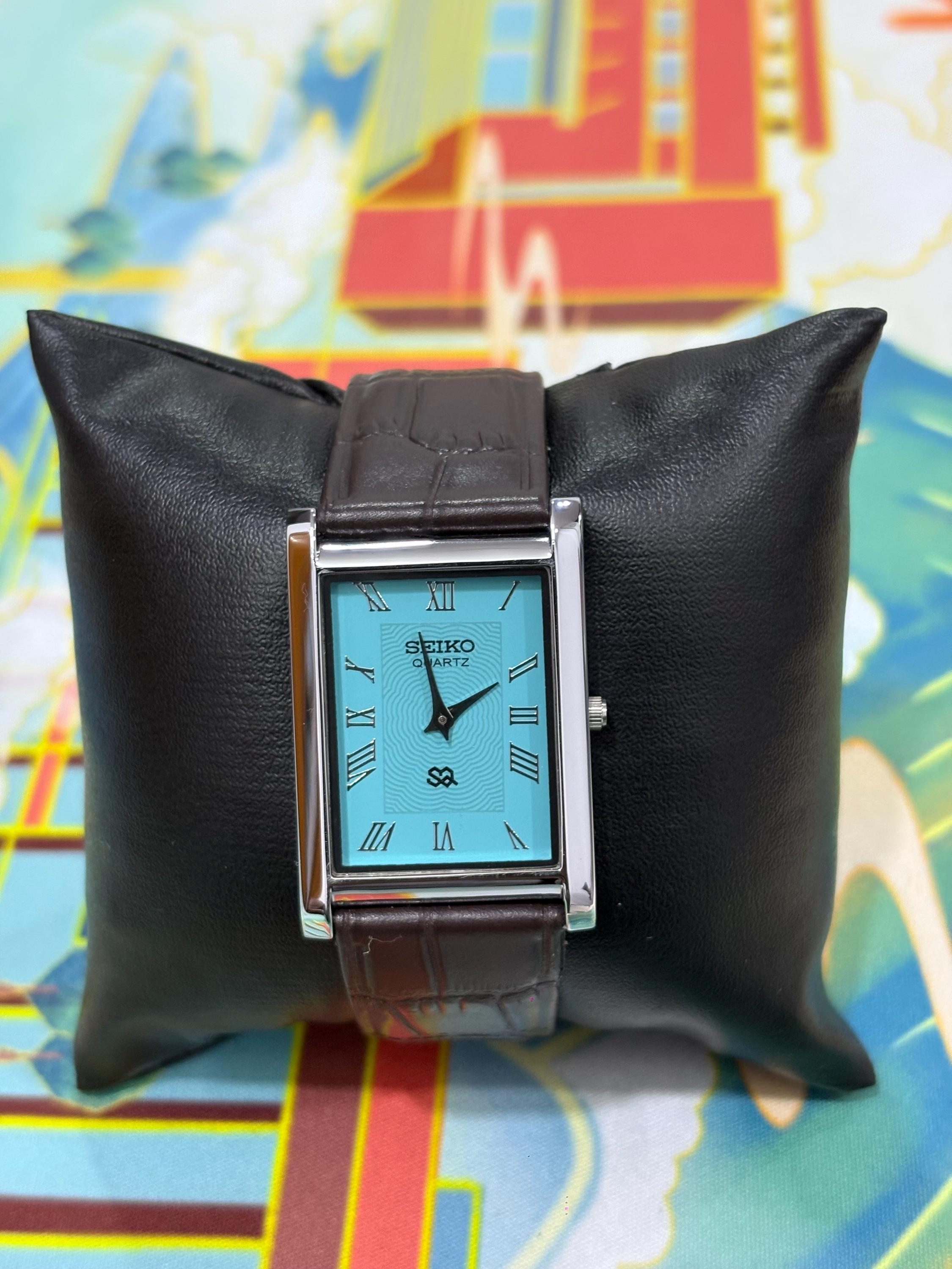 Rectangle Watch With Blue Strap - Etsy display picture 1