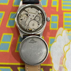 Collectible Vintage Jaeger-LeCoultre Club Watch Black Dial Mechanical Hand Wind Watch