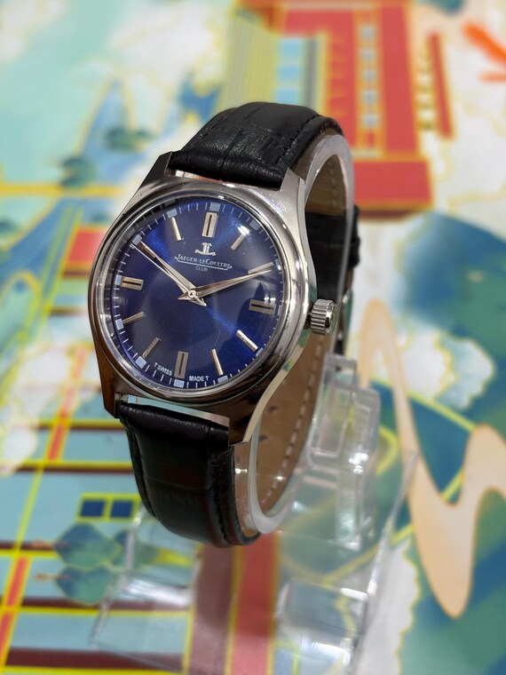 Rare Jaeger-LeCoultre Vintage Club Watch | Restored Hand-Winding Swiss Watch, Blue Dial