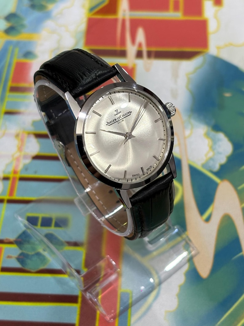 Classic Jaeger-LeCoultre Club watch men vintage mechanical manual wind Swiss timepiece