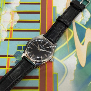 Vintage Jaeger-LeCoultre Club Black Dial Wristwatch Manual Wind Retro Luxury Watch