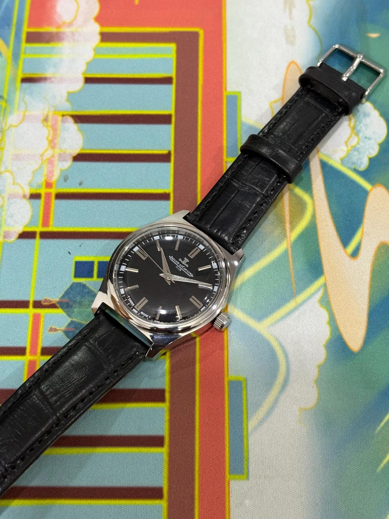 Vintage Jaeger-LeCoultre Club Black Dial Wristwatch Manual Wind Retro Luxury Watch