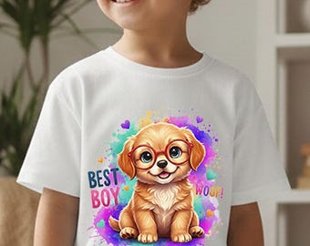 Szczeniak PNG | Akwarela dla chłopca (pobranie cyfrowe)