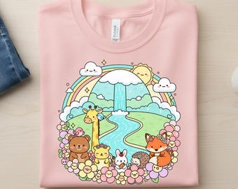 Zwierzęta leśne PNG, projekt koszulki dla dzieci (pobieranie cyfrowe)