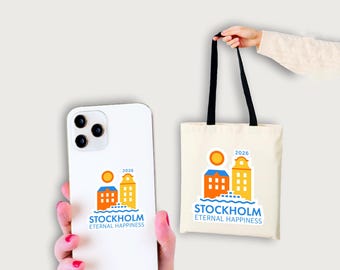 Konwencja Świadków Jehowy 2026 Szwecja Sztokholm Cyfrowy brelok do kluczy Drukuj Prezenty Pinsy Magnesy Międzynarodowe Wieczne Szczęście Do Wydruku