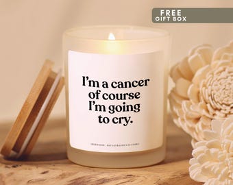 Funny Cancer Zodiac Candle I'm a Cancer Birthday Candle Funny June Birthday Candle July Birthday Candle