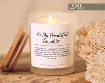 To My Beautiful Daughter Candle Gift Sentimental Candle for Daughter from Mom Dad Candle Gift for Daughter's Wedding Candle Gift from Mom