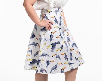 Handmade toucan skirt, toucan clothes, bird skirt