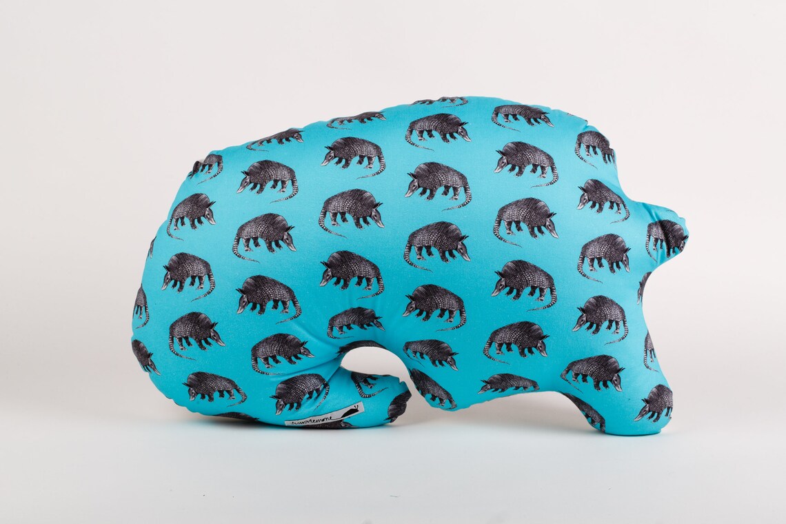 Quirky Armadillo Pillow Decorative Cushion Stuffed Armadillo Etsy