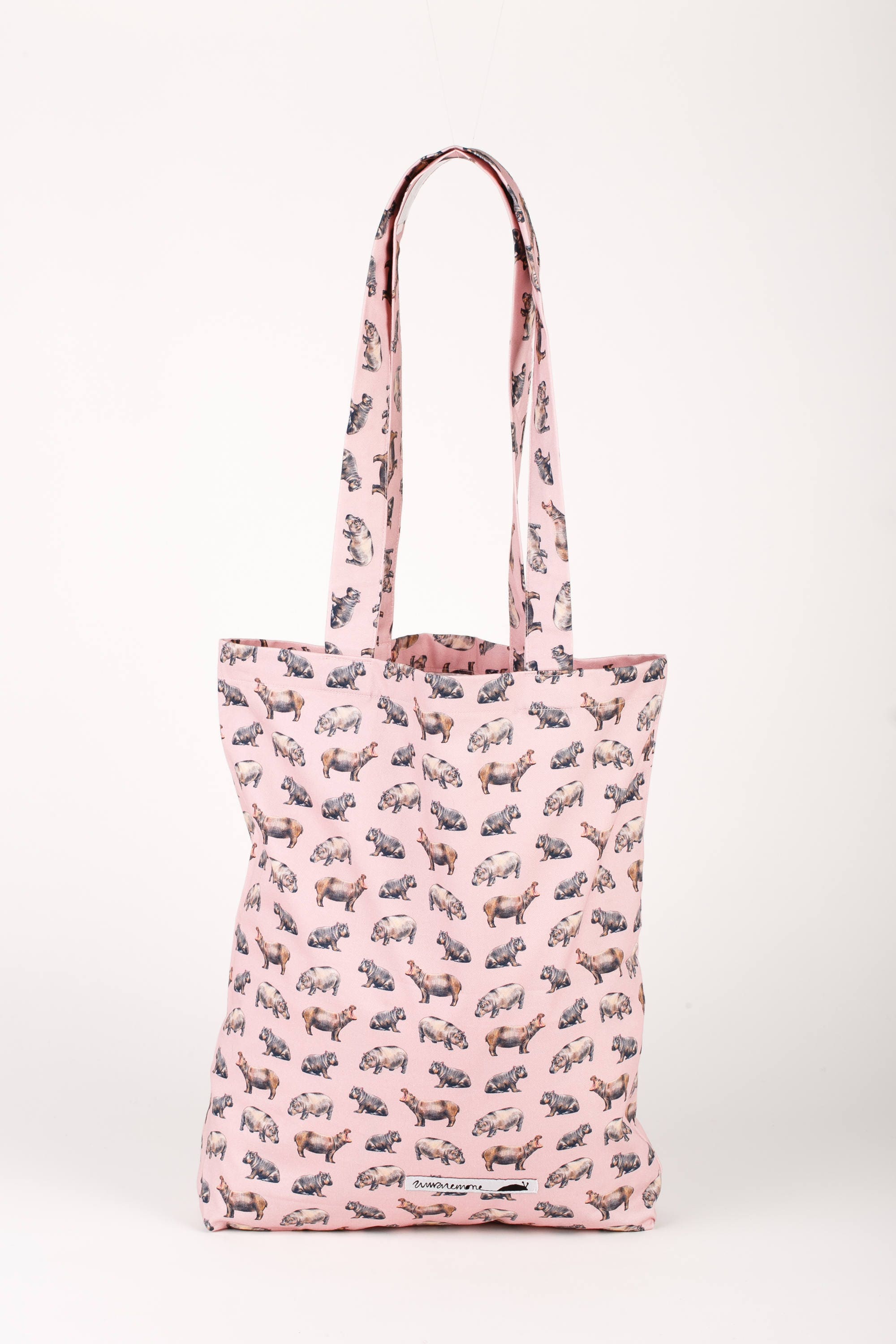 Handmade hippo bag hippo tote bag | Etsy