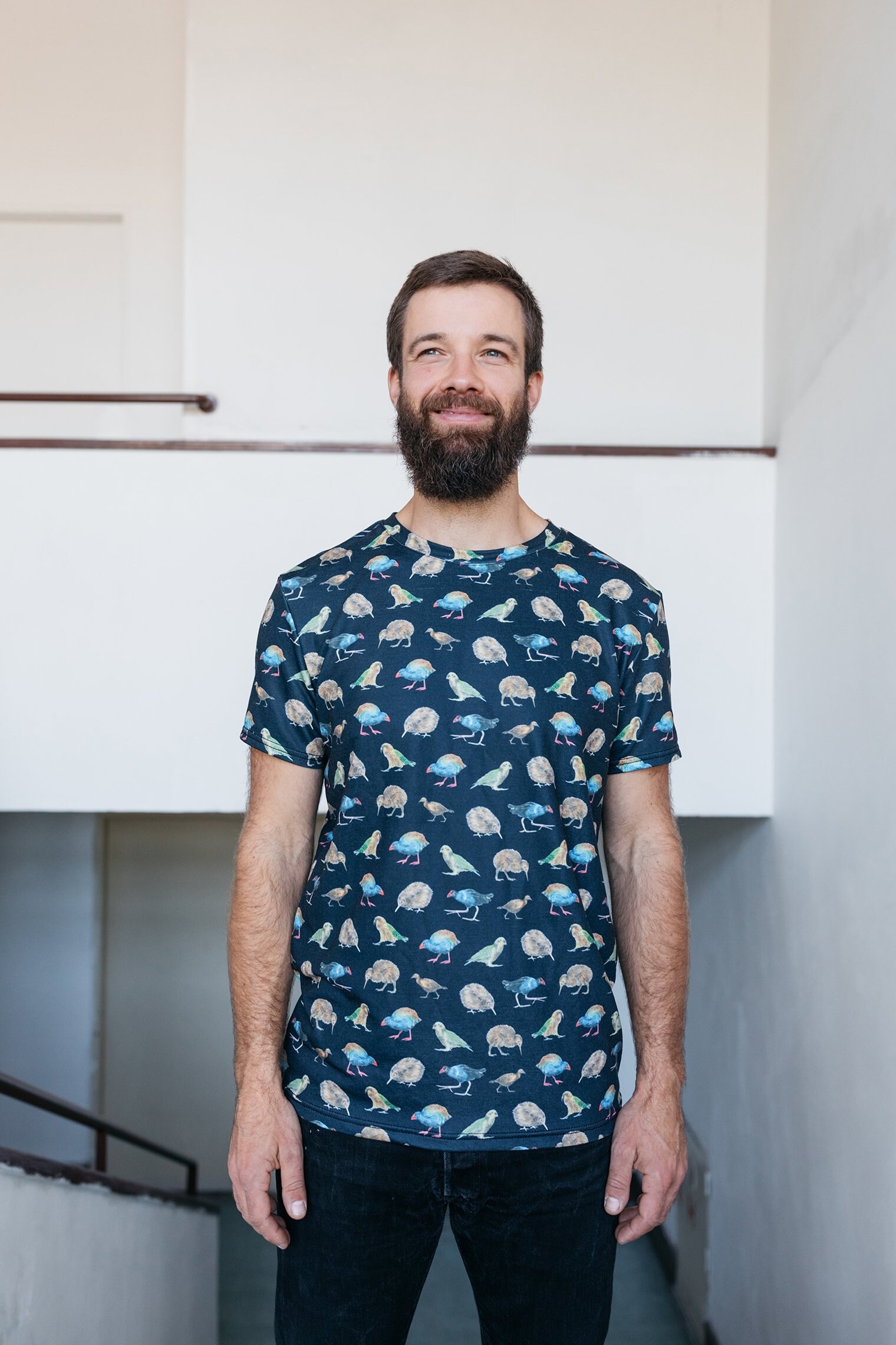 Image of Handmade Kiwi Bird Men's T-Shirt, New Zealand T-Shirt