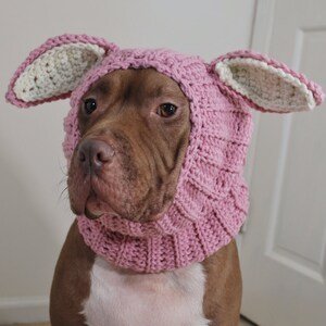 Dog Snood Crochet Pink Rabbit MADE TO ORDER image 5