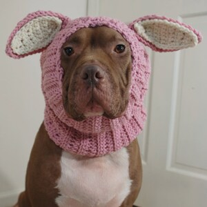 Dog Snood Crochet Pink Rabbit MADE TO ORDER image 3